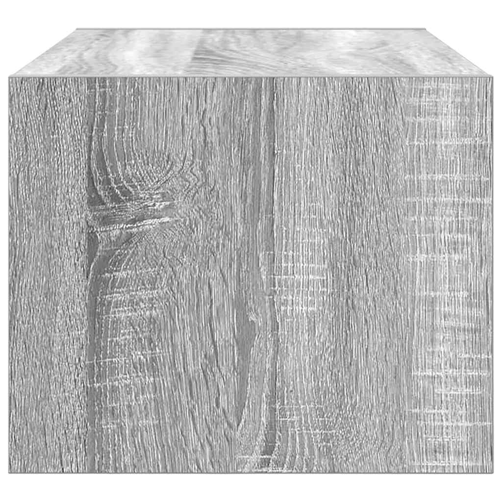 Mobile TV grigio Sonoma, 60 x 31 x 25,5 cm, con 2 cassetti, montaggio a parete, per soggiorno, camera da letto, credenza