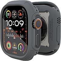 Vista 11 de elkson para Apple Watch Ultra de 49mm Series 3/2/1 Estuche con Parachoques y Protector de Pantalla de Vidrio Templado, Serie Quattro Max Resistente