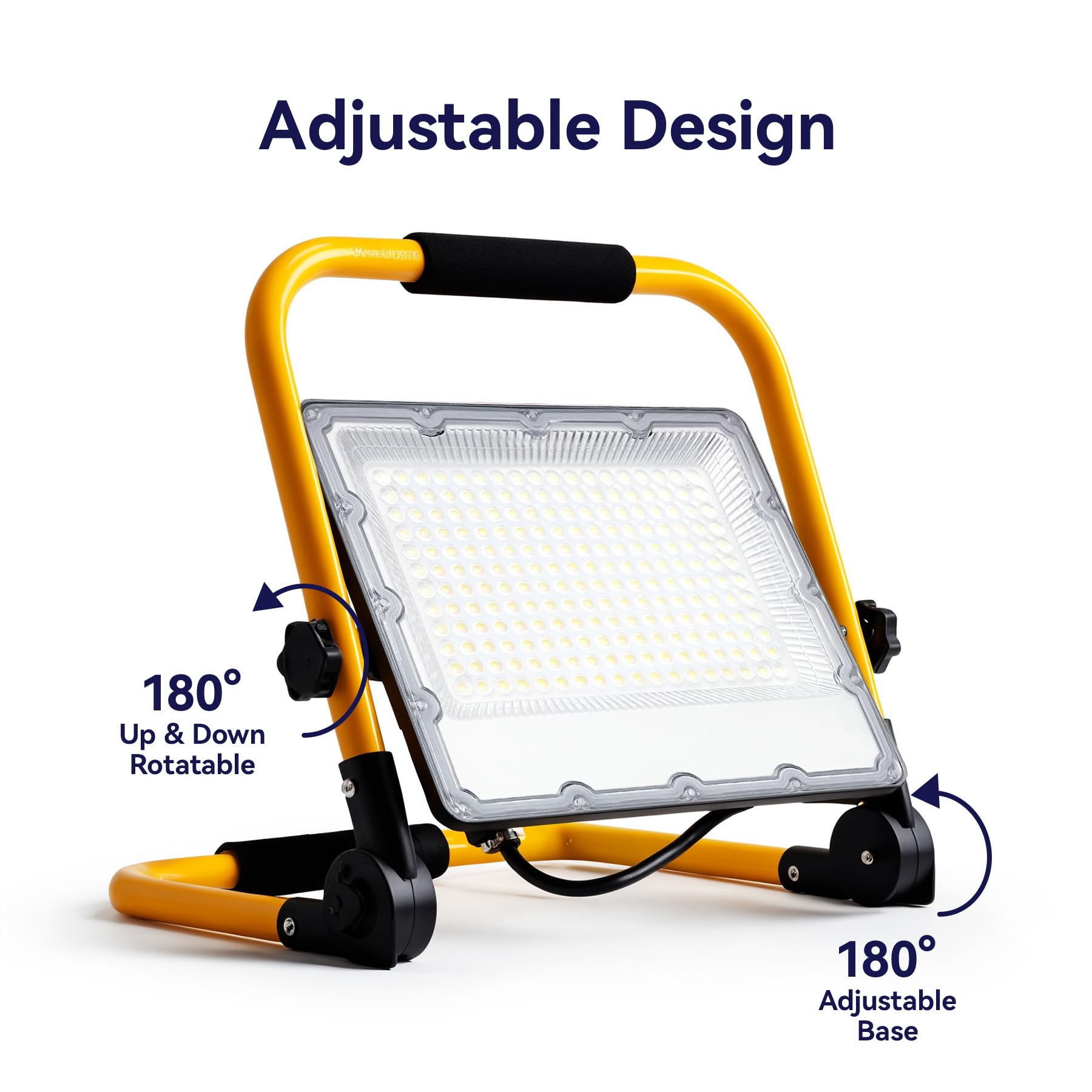 Projecteur LED Chantier 200W - Étanche IP66,Lumière Blanche 6500K, 20000 Lumens avec Prise Schuko et Cordon de 4M - Idéal pour Les Chantiers de Construction et Les Travaux de Plâtrerie