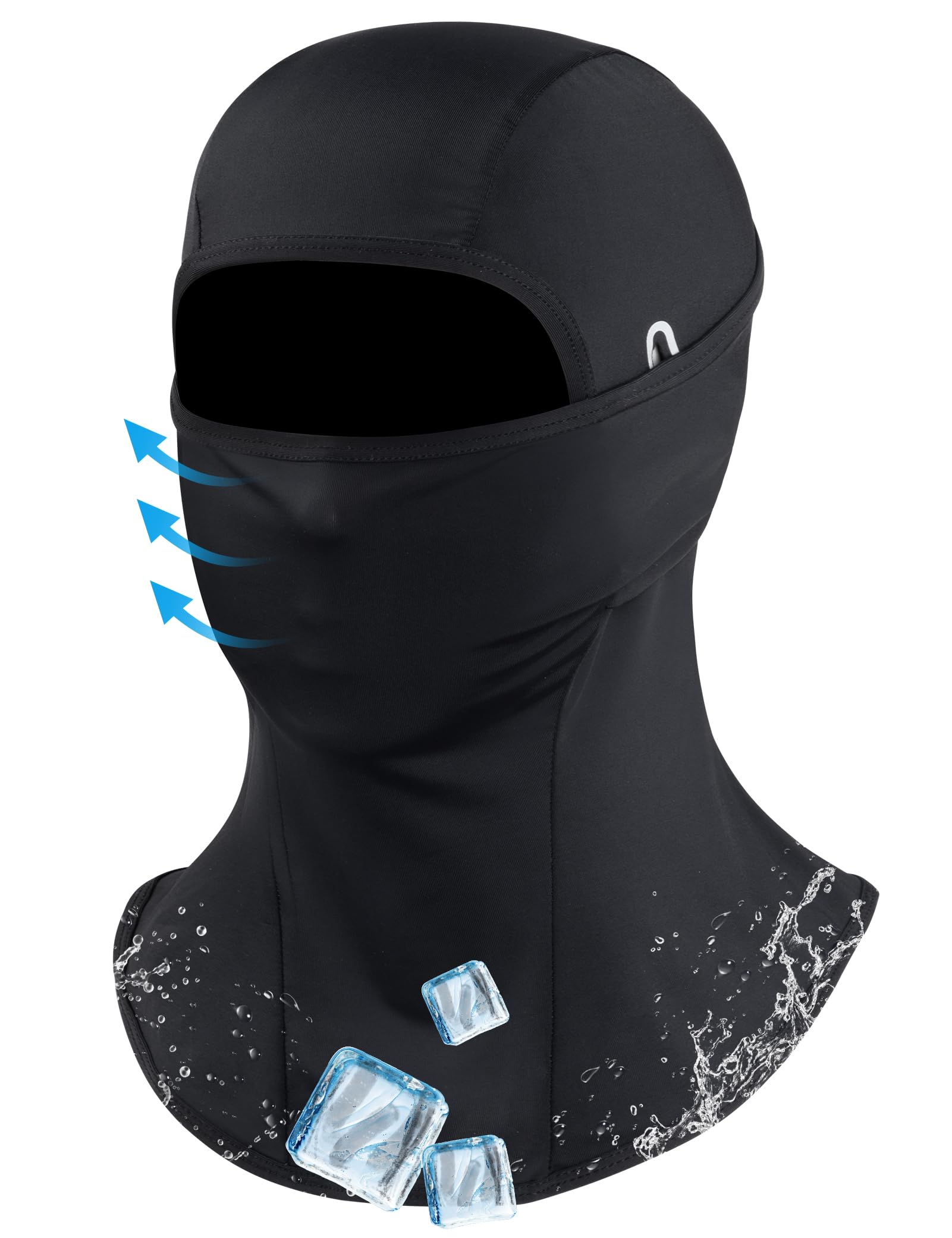 Becellen Passamontagna Moto, Nera Estivo Sottocasco Traspirante Elastico Cappello Passamontagna Ciclismo Unisex Antivento Balaclava per Uomo Donna Sport all'Aria Aperta