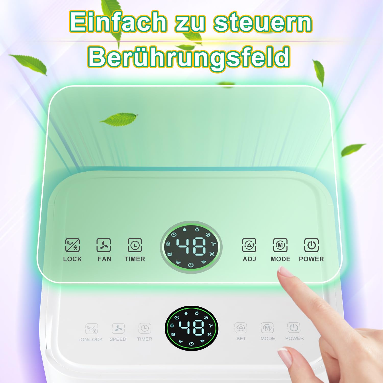 Osuszacz powietrza o pojemności 16 l na 24 h, do pomieszczeń ok. 160 m³ 60 m²), 4 tryby pracy, wskazówki dotyczące temperatury i rury wydechowej, funkcja timera i
