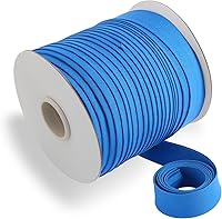 Vista 8 de Cinta al bies de doble pliegue de 1/2 pulgada, cinta al bies de doble pliegue de 55 yardas, carrete continuo a granel para coser ropa, acolchado