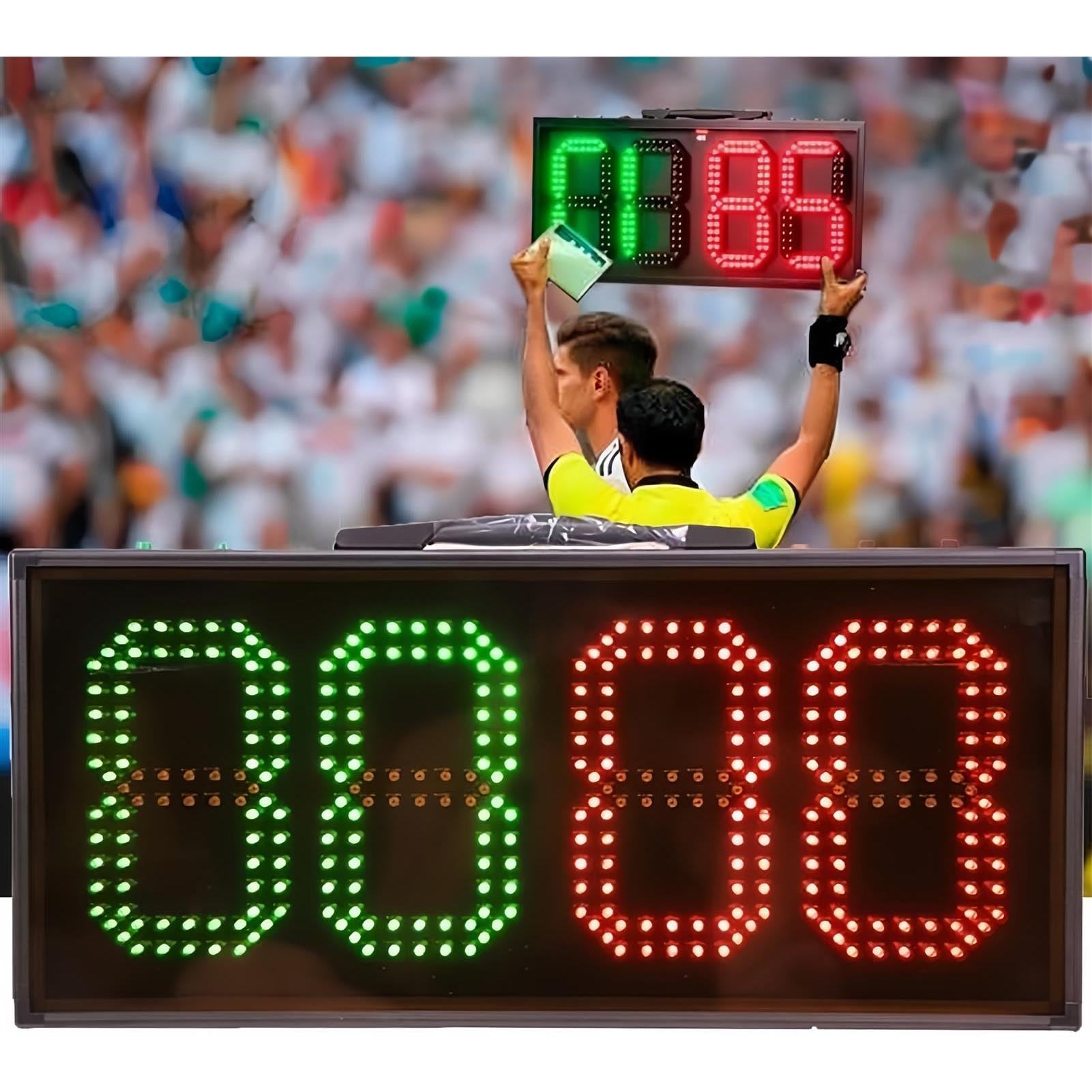 Tableau de bord numérique pour temps d'expiration et arrêts de jeu de football