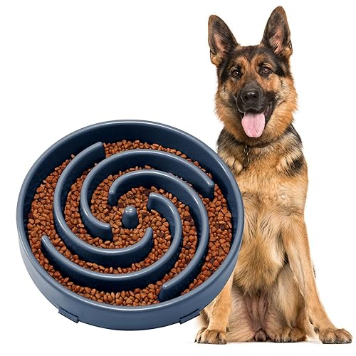 JASGOOD Slow Feeder Dogs Bowl for Large Medium Dogs,Anti-Gulping Pet Slower Food Feeding Bowls Stop Bloat,Preventing Choking Healthy Design Dogs Bowl