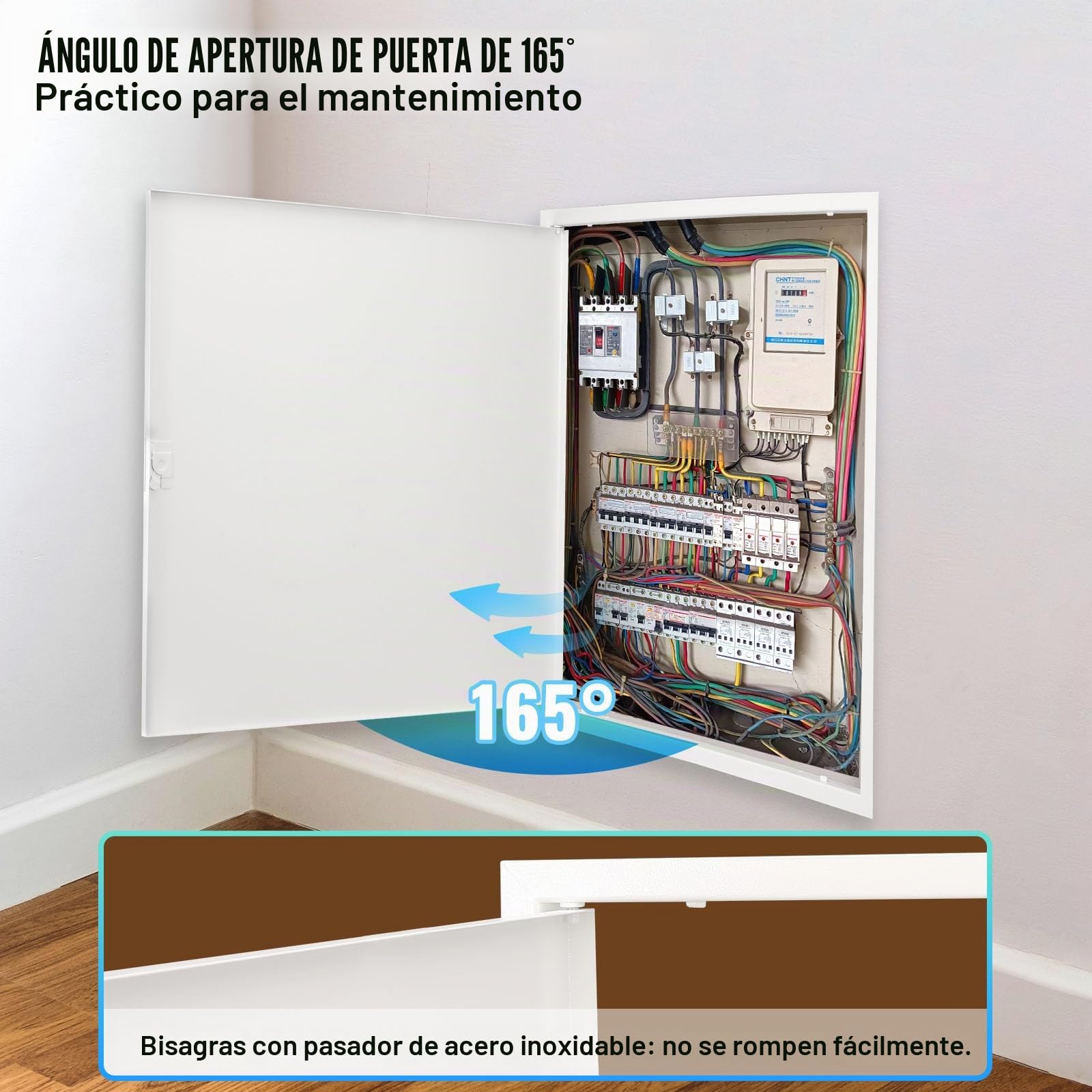 VEVOR Trampilla de Inspección para Paneles de Yeso, Puerta de Acceso de Acero Galvanizado 417x417 mm, con Pestillo de Destornillador, para Instalación de Fontanería y Electricidad en Techos, Blanco