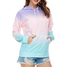 YOCUR Womens Casual Hoodies,Drawstring Long Sleeve Lightweight Sweatshirts