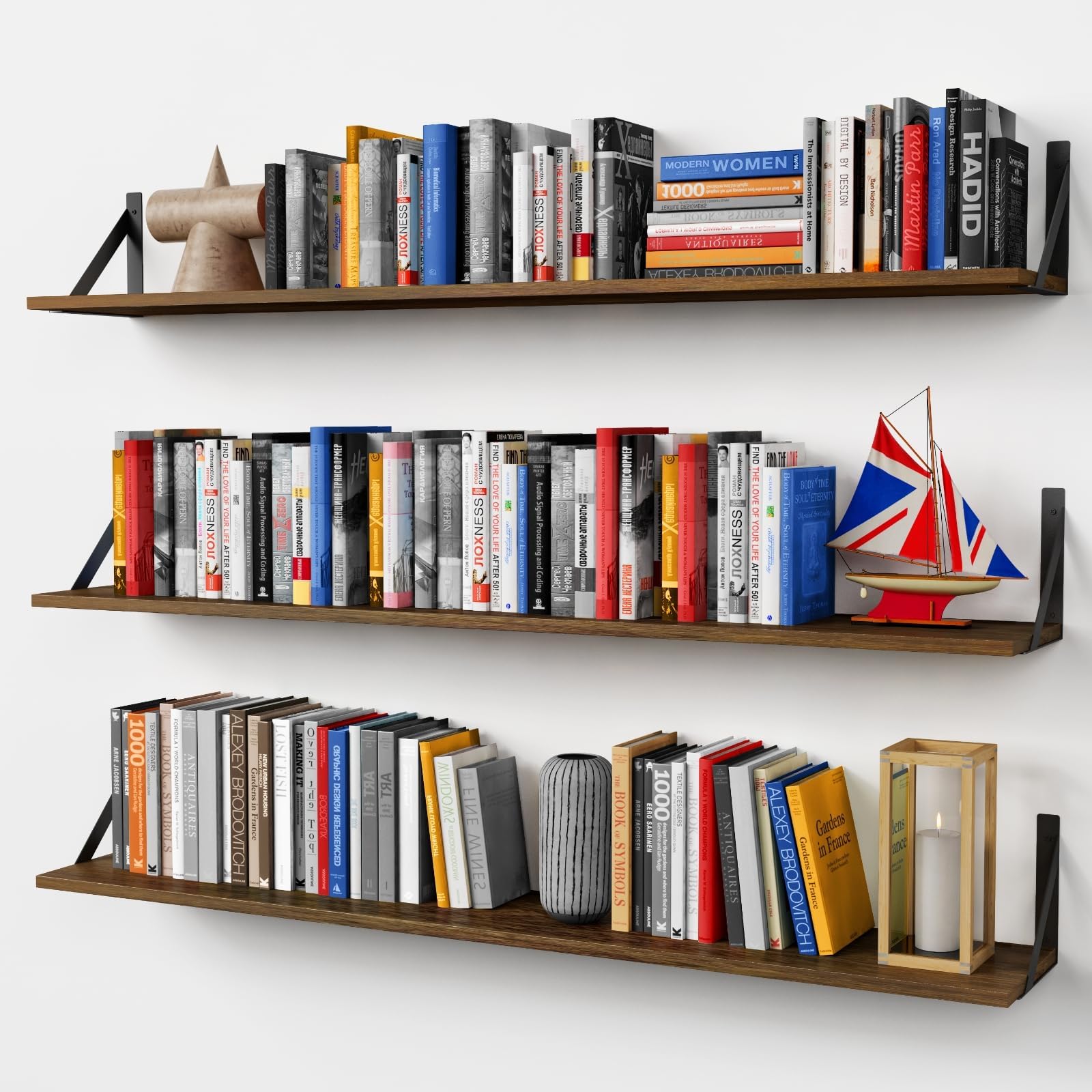 Click Item @ 48" x 8" Wall Bookshelf