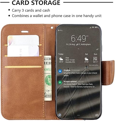Miniatura 3 de jioeuinly Kalley Silver C Case Compatible with Kalley Silver C Phone Case Cover Flip Stand Cover PU Leather YZW Wallet Case Brown