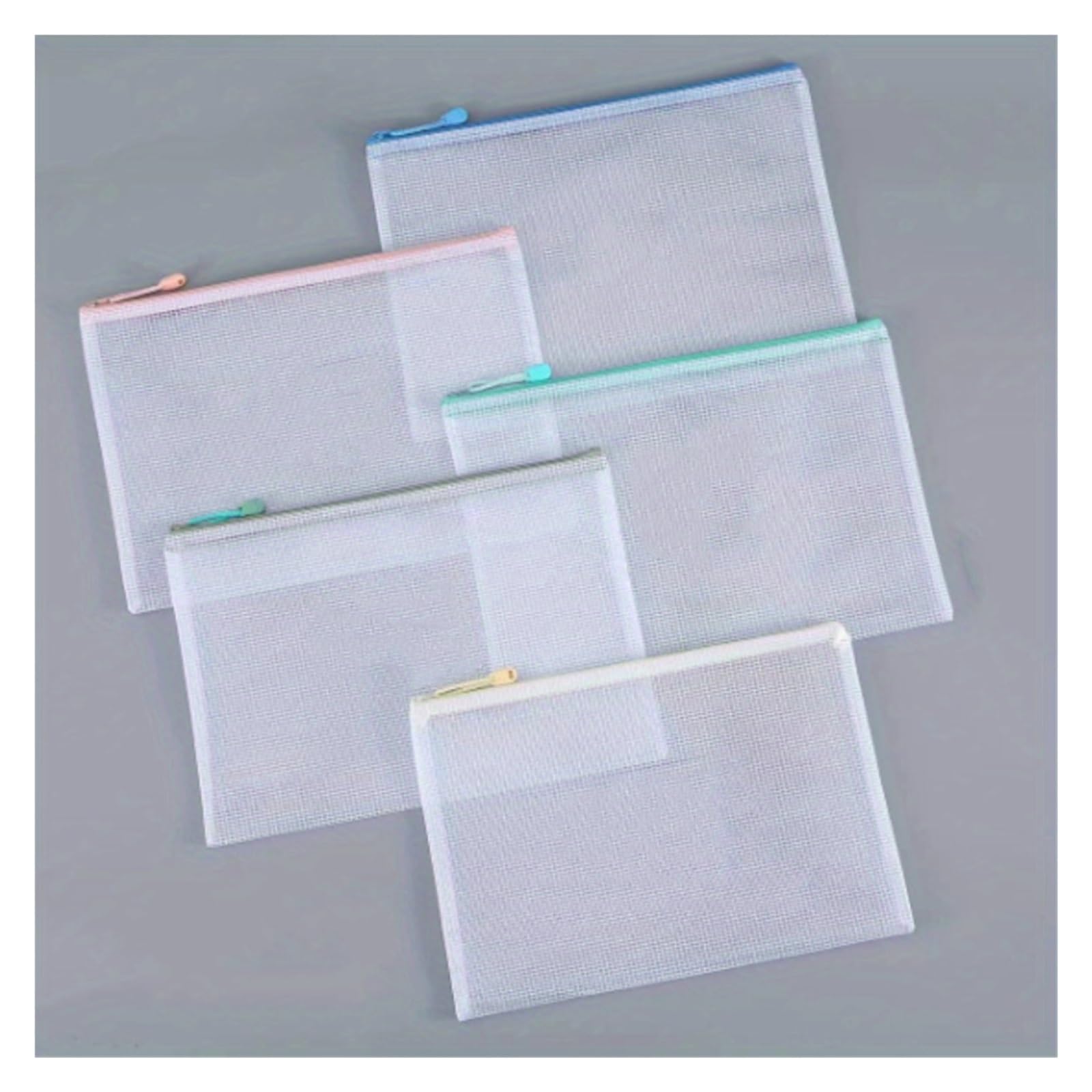 24 Stück Mesh-Reißverschlusstaschen for Organisieren von Puzzles, Klassenzimmer-Aufbewahrung, A4