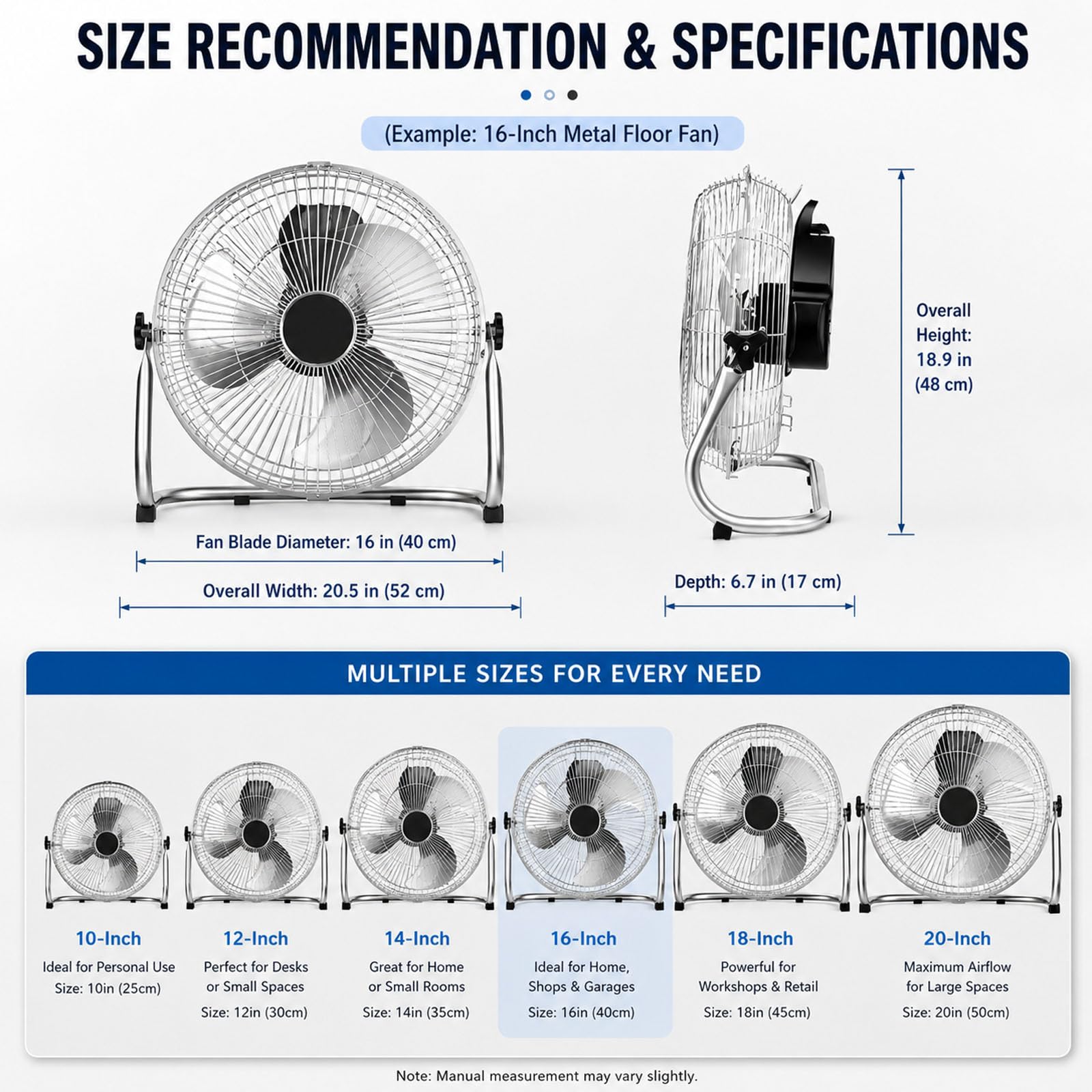 Ventilador de suelo industrial de 12 pulgadas, 4000 CFM, ventilador de caja de alta velocidad con 4 velocidades e inclinación ajustable para taller, garaje, dormitorio
