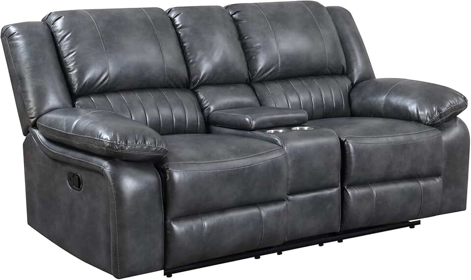 recliner sofa with console