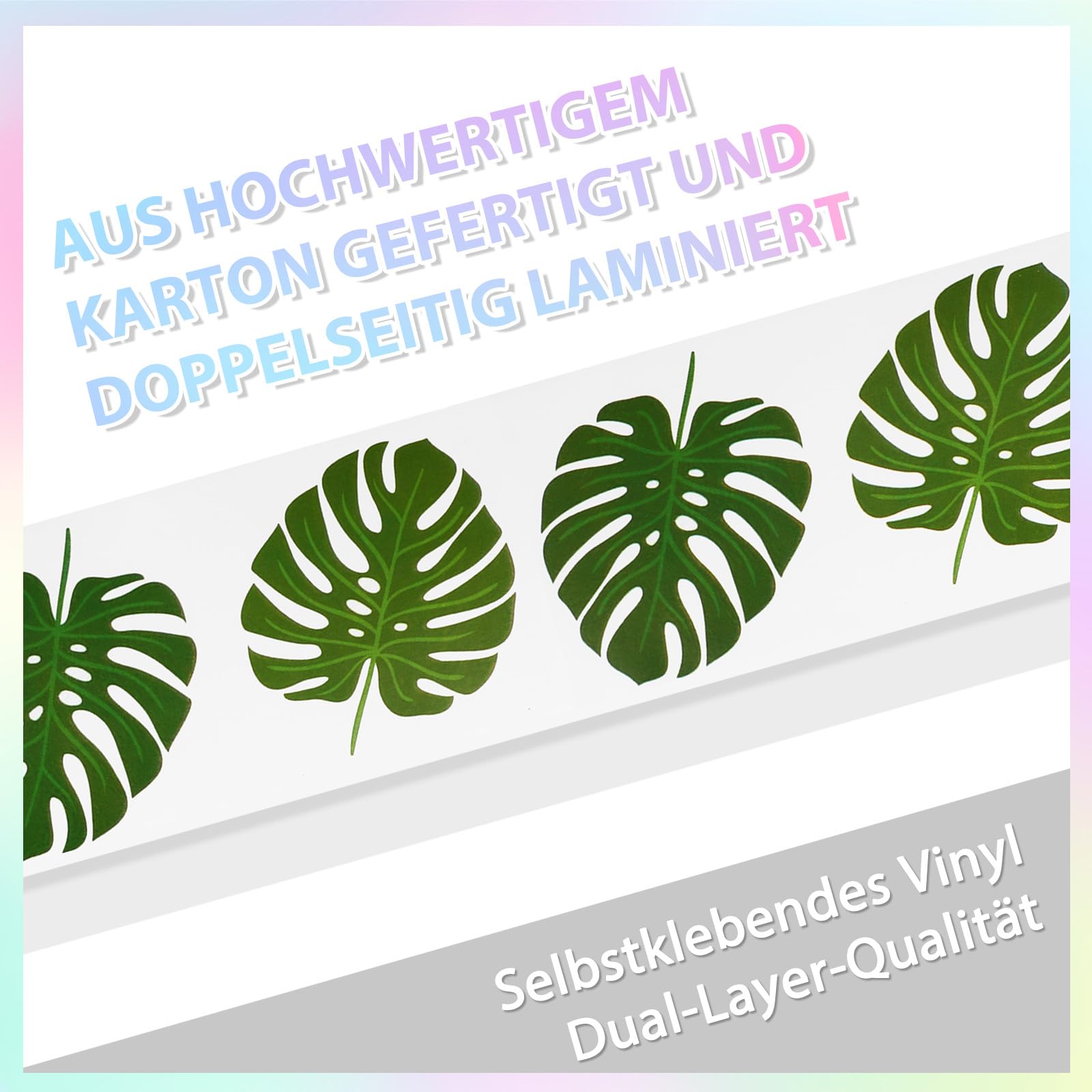 6 Rollen 66 m Pinnwandbordüren Aufkleber, Pflanzen Apfel Smiley Blumen-Pinnwand-Rand 6 Designs für Klassenzimmer, Tür, Fenster, Tafel, Whiteboard, Wand, Babyparty oder andere Partydekoration