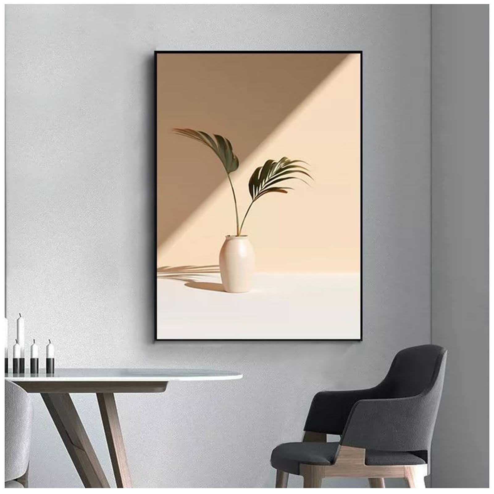 ZTGL Breaker Box Decorative Cover, Living Room Wall Decoration Painting, Distribution Box Hide Paintings, Electrical Panel Cover Decorative With PS Frame,B,50x60cm