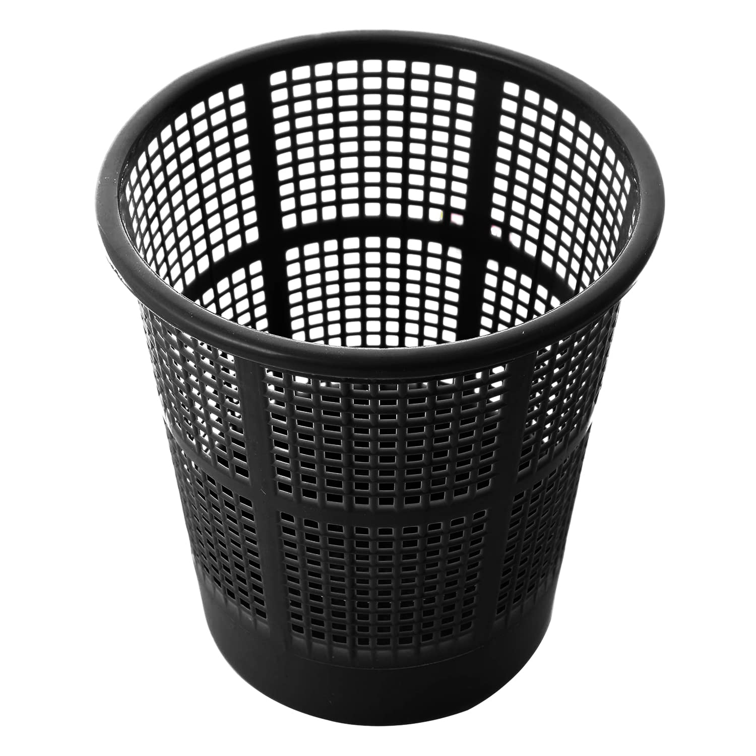 Kuber Industries Mesh Design Plastic Dustbin, Garbage Bin For Home, Kitchen, Office, 5Ltr. (Black)-47KM0773