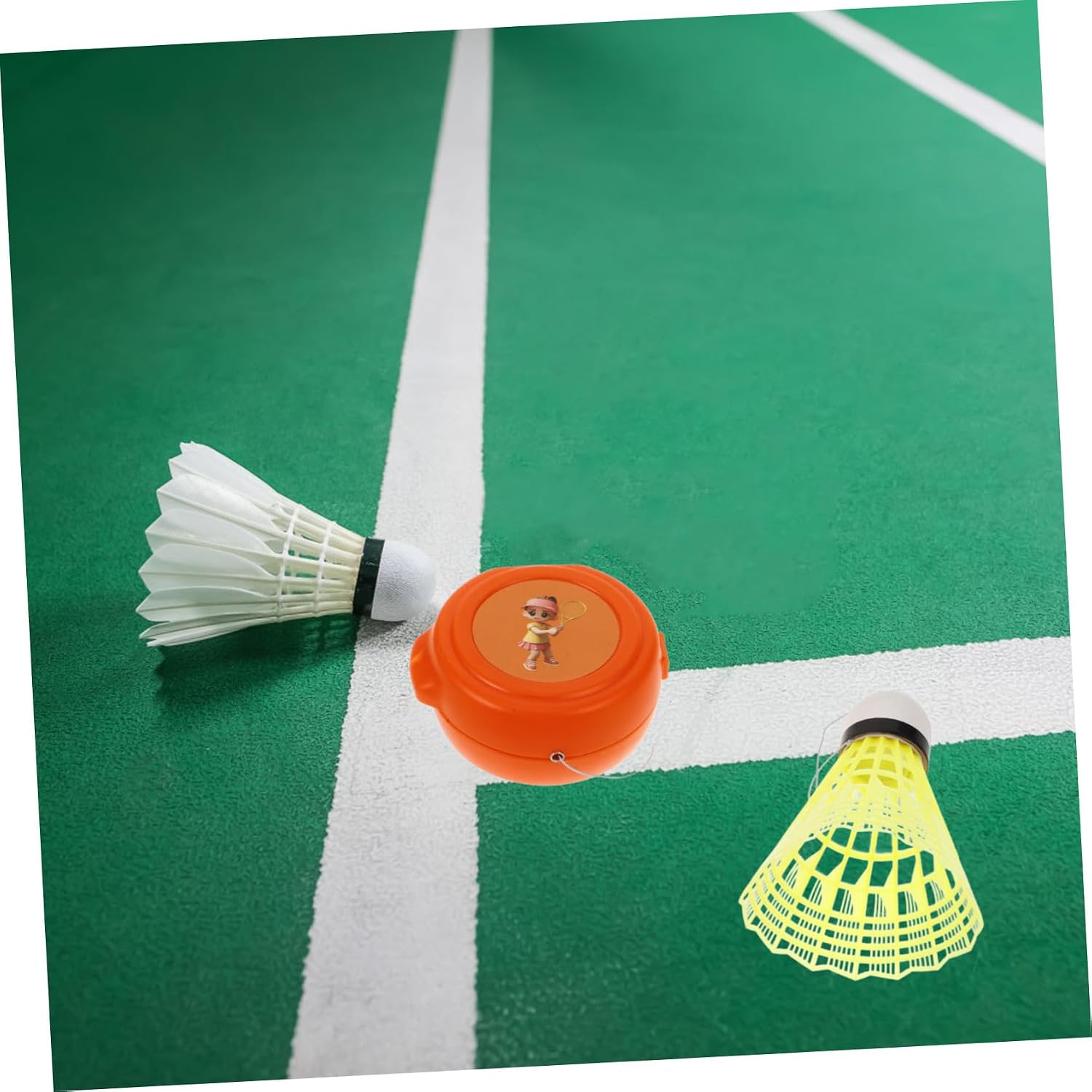 Badminton Self Training Tool Elastic Rebound Device for Use Suitable for Boy Girl and Adults Fun and Single Player Practice Equipment