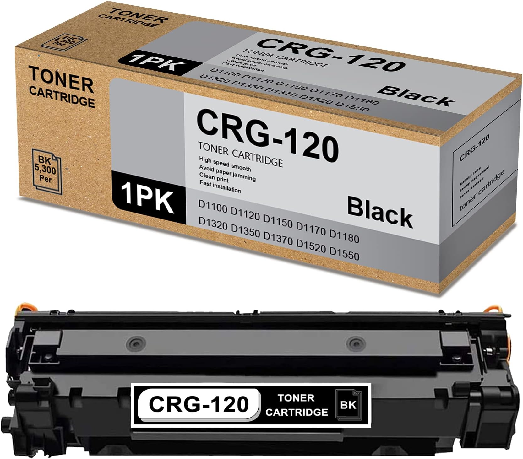 1 Pack Black Compatible 120 Toner Cartridge Replacement for ImageClass D1320 D1100 D1120 D1150 D1170 D1180 D1300 D1350 D1520 D1550 i-Sensys MF6680 Toner Cartridge Printer