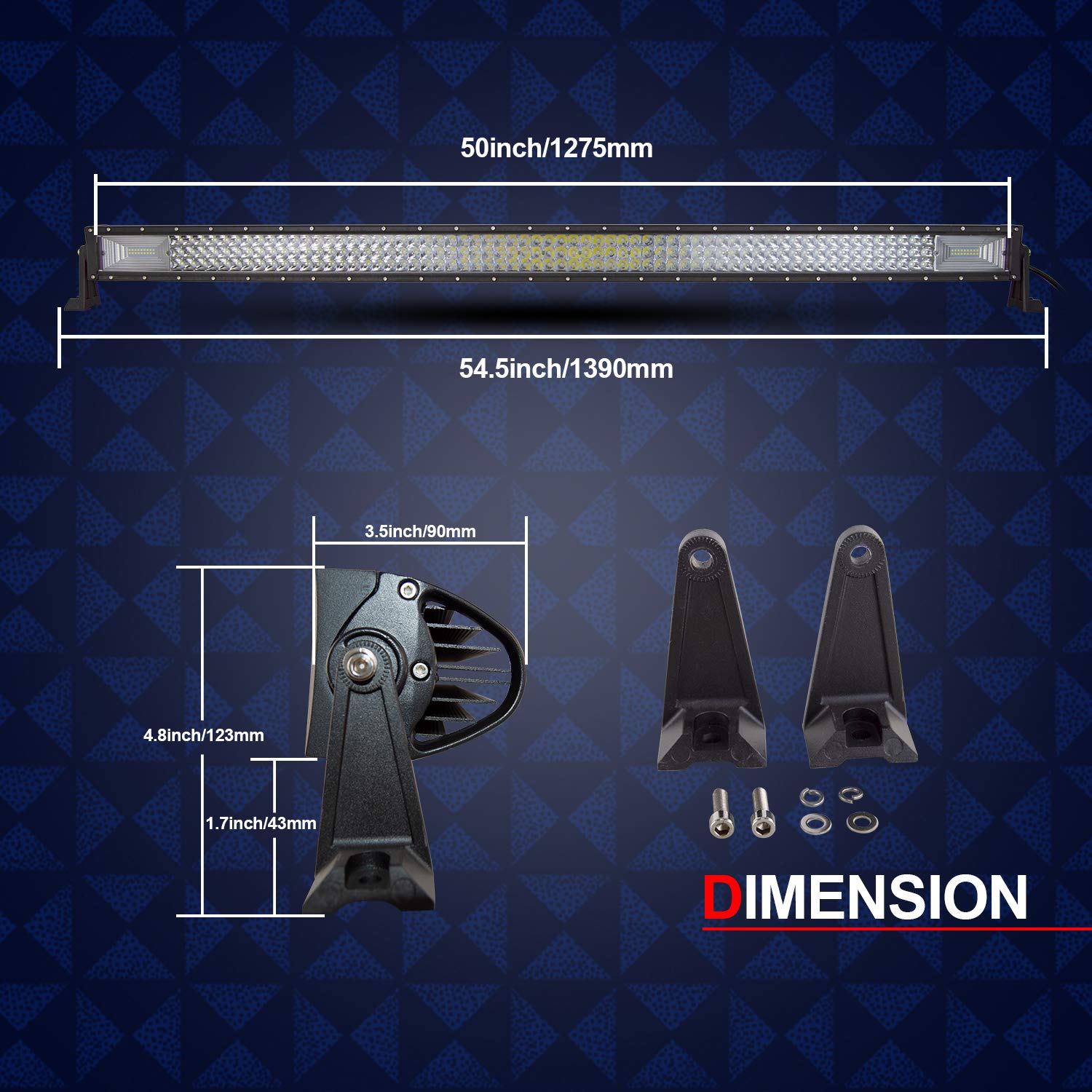 AUXTINGS 32 inch 180W Incurvé LED Barre Projecteur Phare de AUXTINGS 32 inch 180W Incurvé LED Barre Projecteur Phare de