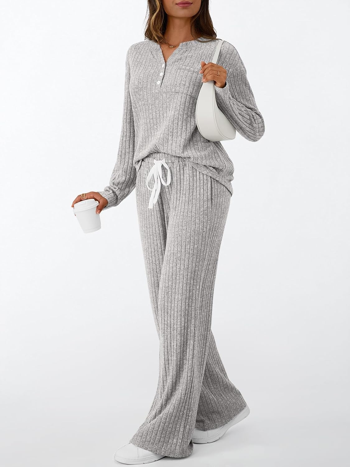 LILLUSORY Womens 2 Piece Lounge Sets Matching Airport Travel Outfits 2026 Spring Clothing Fall Pajamas Sweat Suits Pockets - Image 3