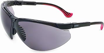 Honeywell Home Uvex Genesis XC Safety Glasses, Black Frame with Gray Lens & Uvextreme Anti-Fog Coating S3301X