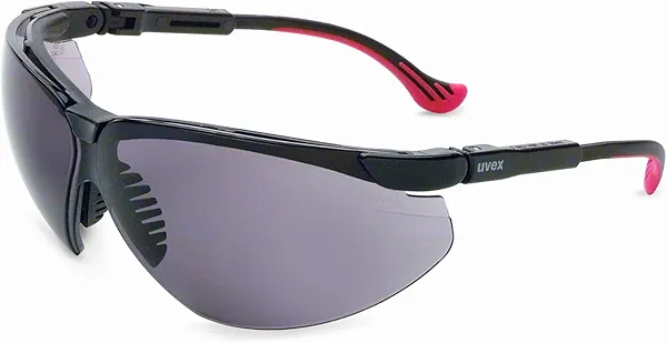 Honeywell Uvex Genesis XC Safety Glasses, Black Frame with Gray Lens & HydroShield Anti-Fog Coating (S3301HS)