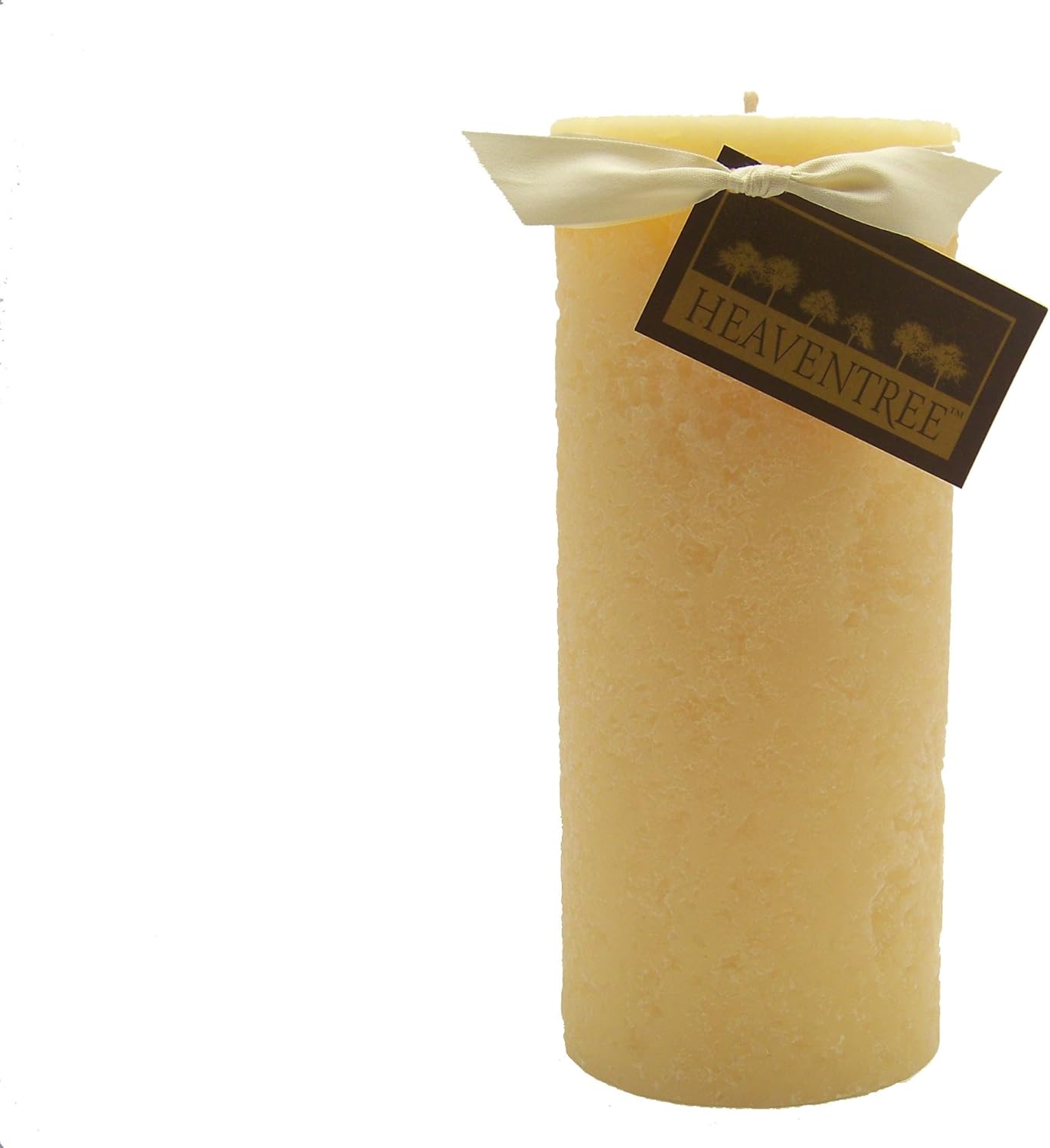 Heaventree Textured 4by9Inch Pillar Candle, Ivory Home