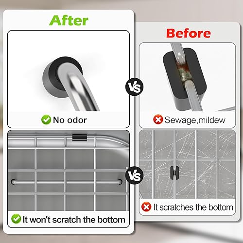 Vista 3 de Rejilla protectora de 26-1/16 x 14-1/16 pulgadas, drenaje centrado con radio de esquina de 3-1/2 pulgadas, material de acero inoxidable