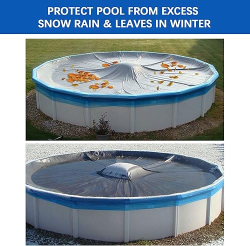 Miniatura 7 de Almohadas de piscina para piscinas sobre el suelo, 4 x 8 pies, kit de invierno para cerrar, resistente al frío, almohada flotante para piscinas,