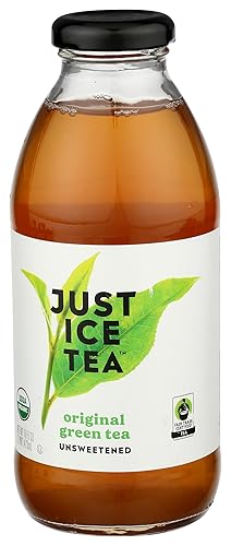 Miniatura 4 de Just Ice Tea Ready To Drink Té verde original sin azúcar, contiene cafeína, comercio justo, kosher, orgánico certificado por USDA, 16 onzas líquidas