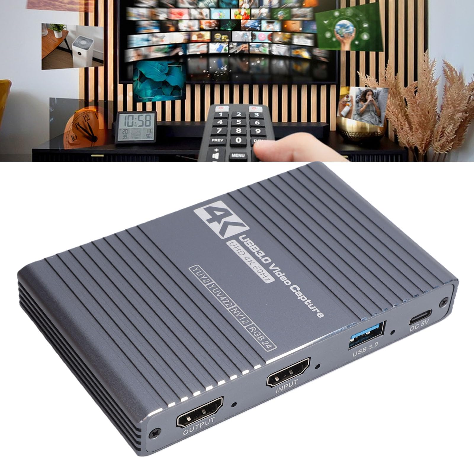 Scheda di Acquisizione Video 4K 60Hz Scheda di Acquisizione Video USB 3.0 1080P 60FPS con Porte 3,5 Mm Loop Out
