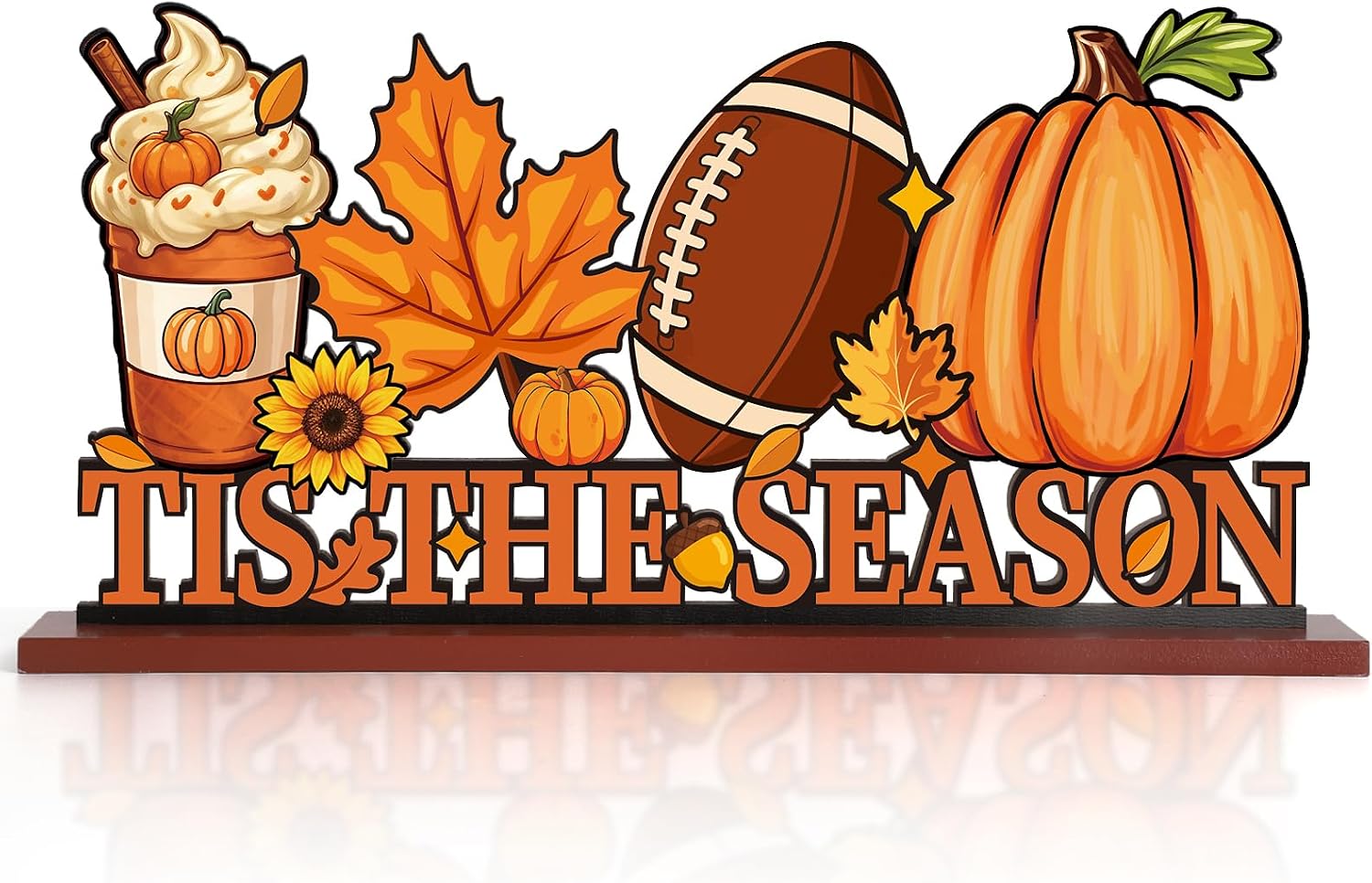 Fall Decorations for Home Wooden Fall Decor Table Sign Tabletop Tiered Tray Decor Centerpieces for Tables Indoor Home Office Autumn Farmhouse Rustic Vintage Thanksgiving Harvest Party Desk Shelf