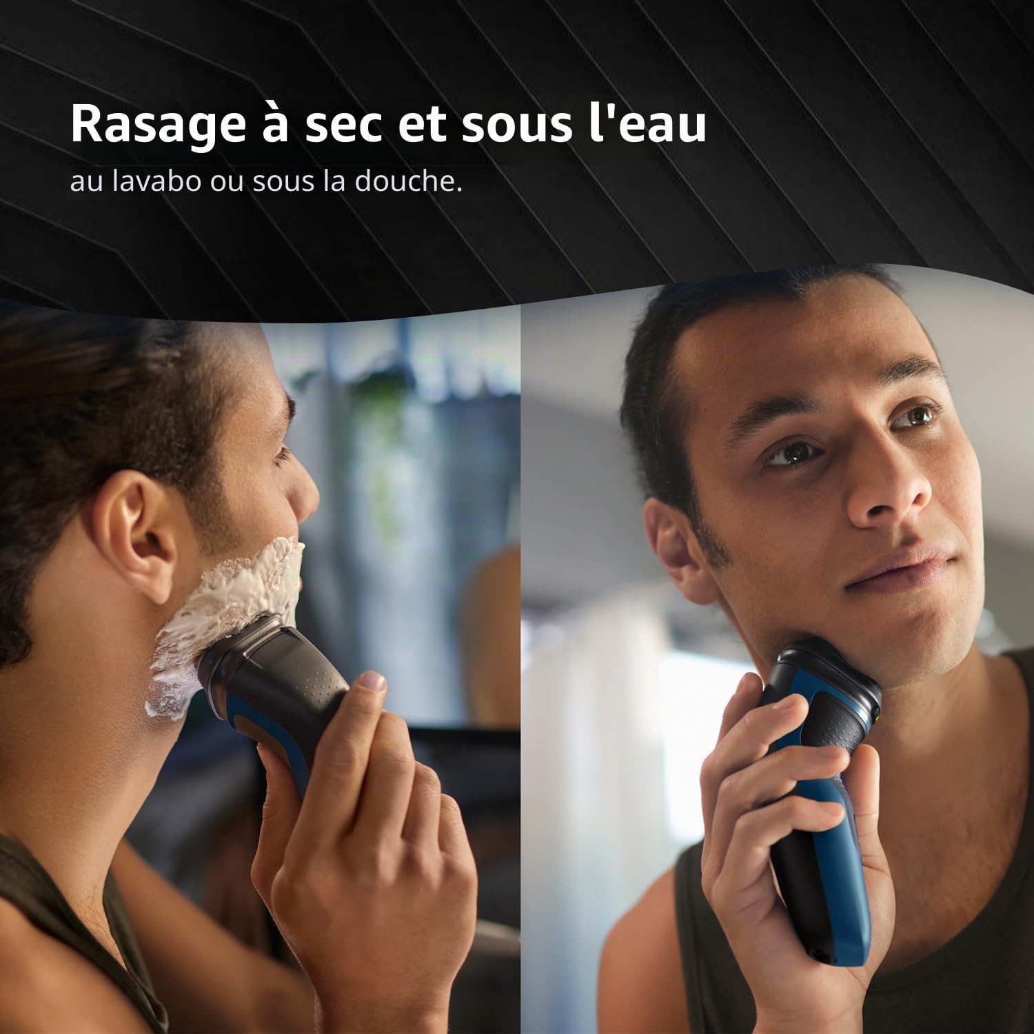 Philips Rasoir électrique pour homme, rasage sec et humide, têtes flottantes 3D, 27 lames auto-affûtées, sans fil, étanche S1151/03 (nouveau modèle)