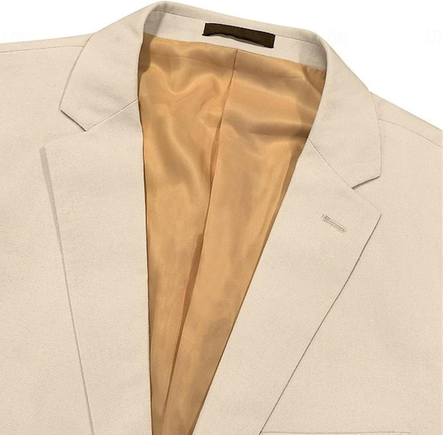 Men's Linen Suits 2 Piece Slim Fit One Button Blazer Jacket Pants Sets for Business Wedding Prom
