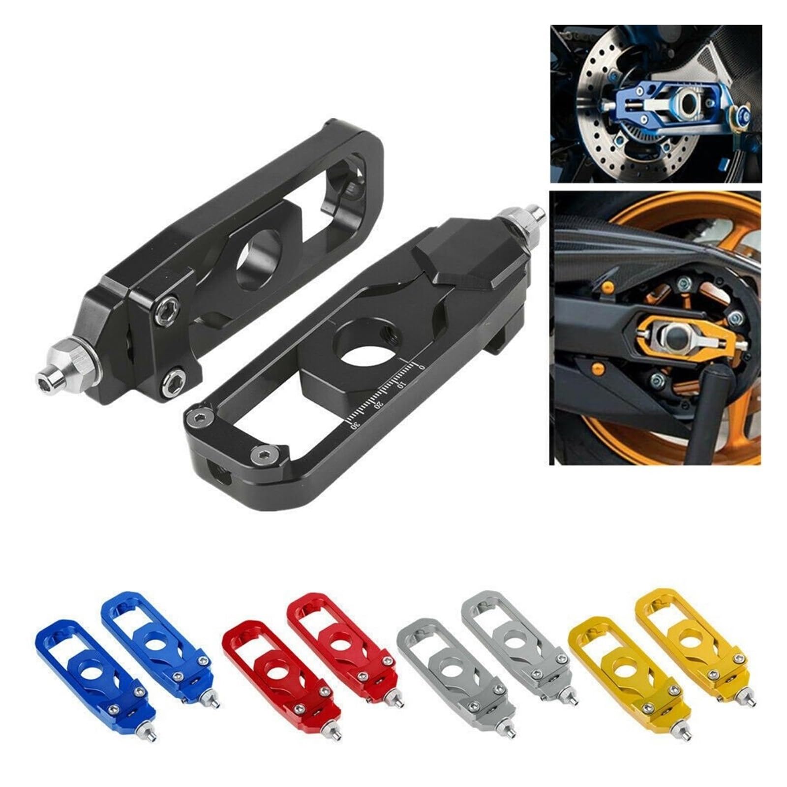 Osłona łańcucha Pasuje do Yamaha MT09 FZ-09 Pasuje do SP FZ09 Pasuje do Tracer Nastawnik łańcucha osi Napinacz Catena szpula Ochraniacz łańcucha(Blue)