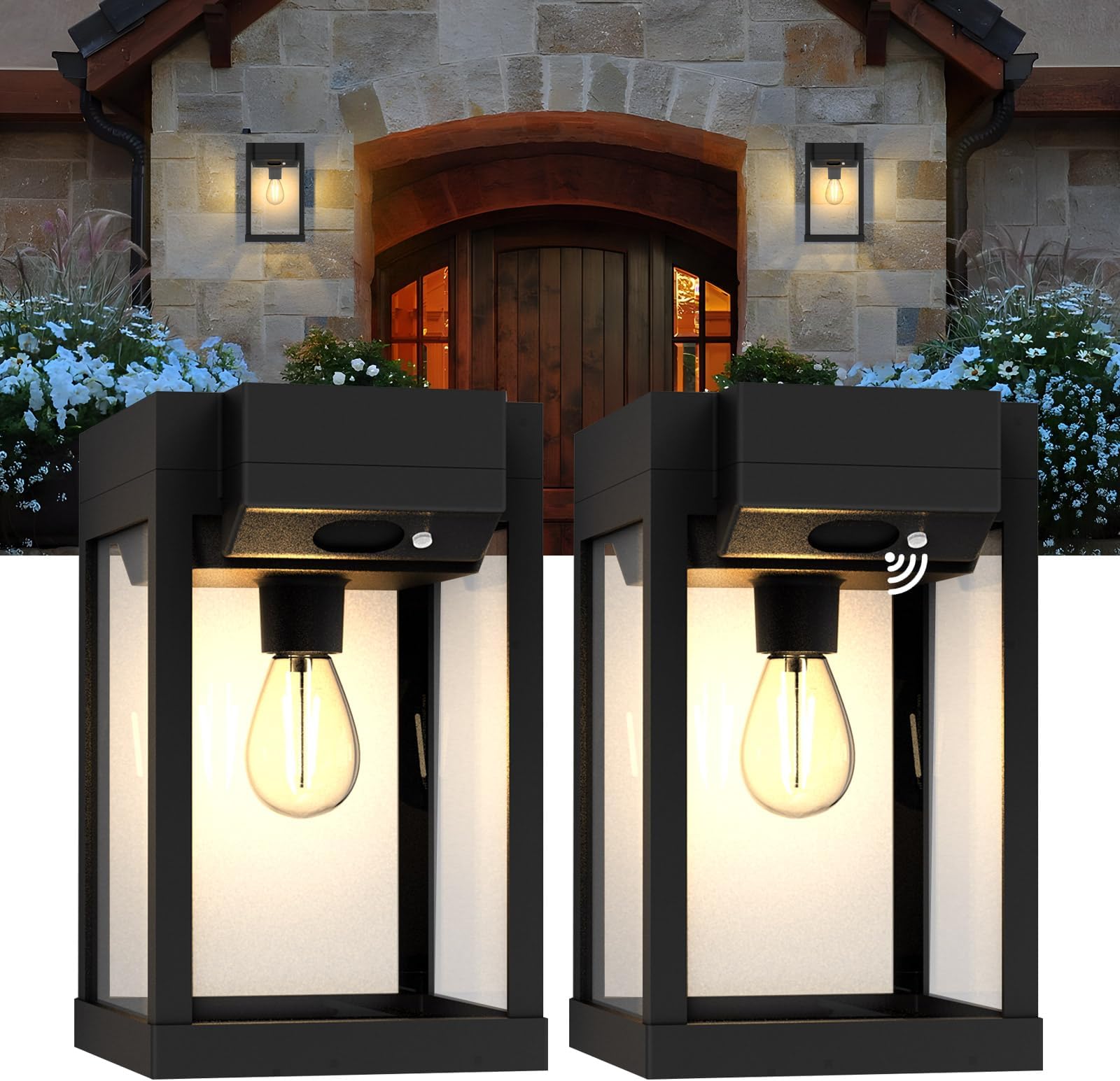 Lampe Solaire Extérieur Avec Détecteur De Mouvement - 4 Modes D'éclairage, étanche IP65 - Pour Jardin, Porte, Allée - Économique Et Facile à Installer