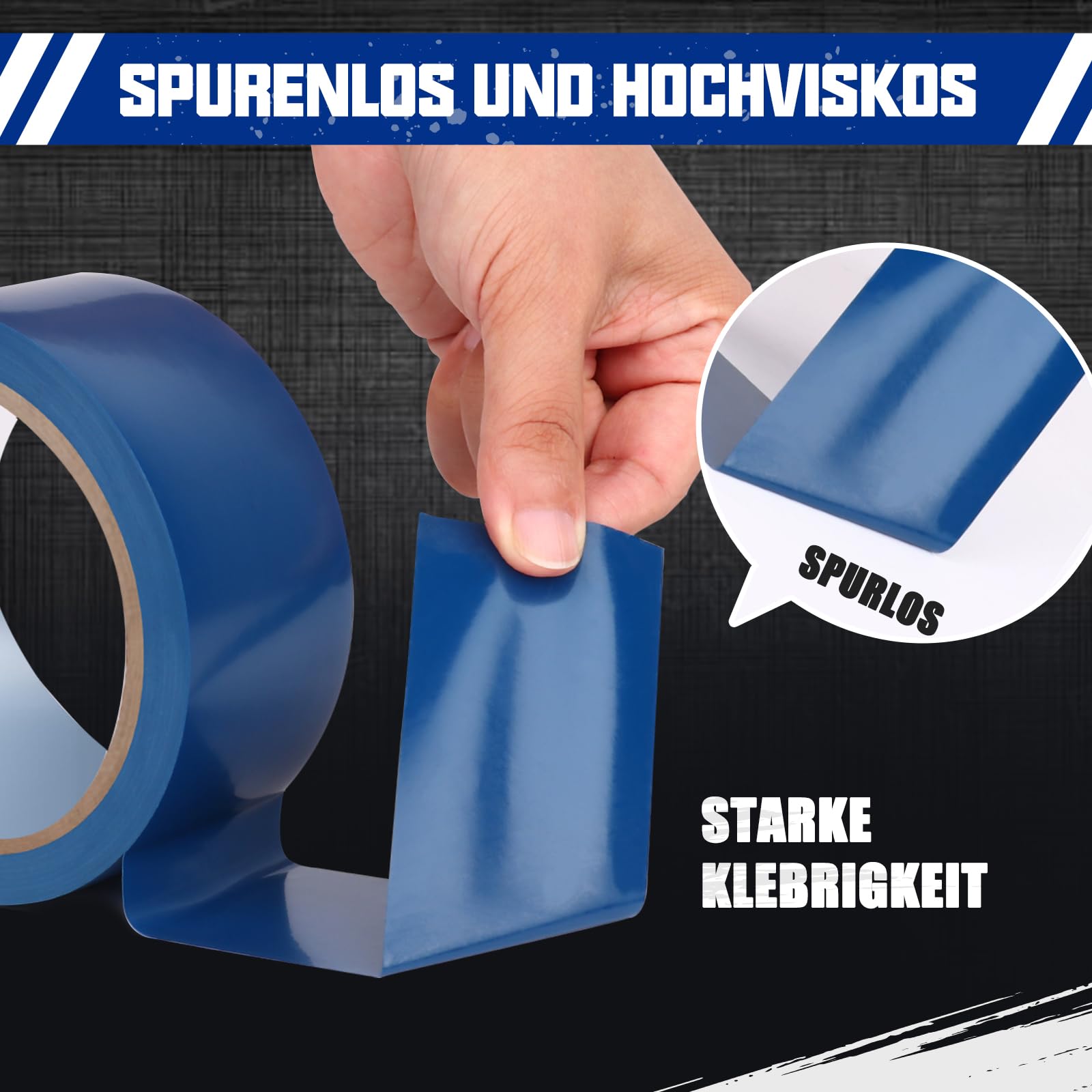 KADIO Absperrband Weiss 50mm X 33m PVC - Warnband Markierungsband Mit Starker Klebekraft
