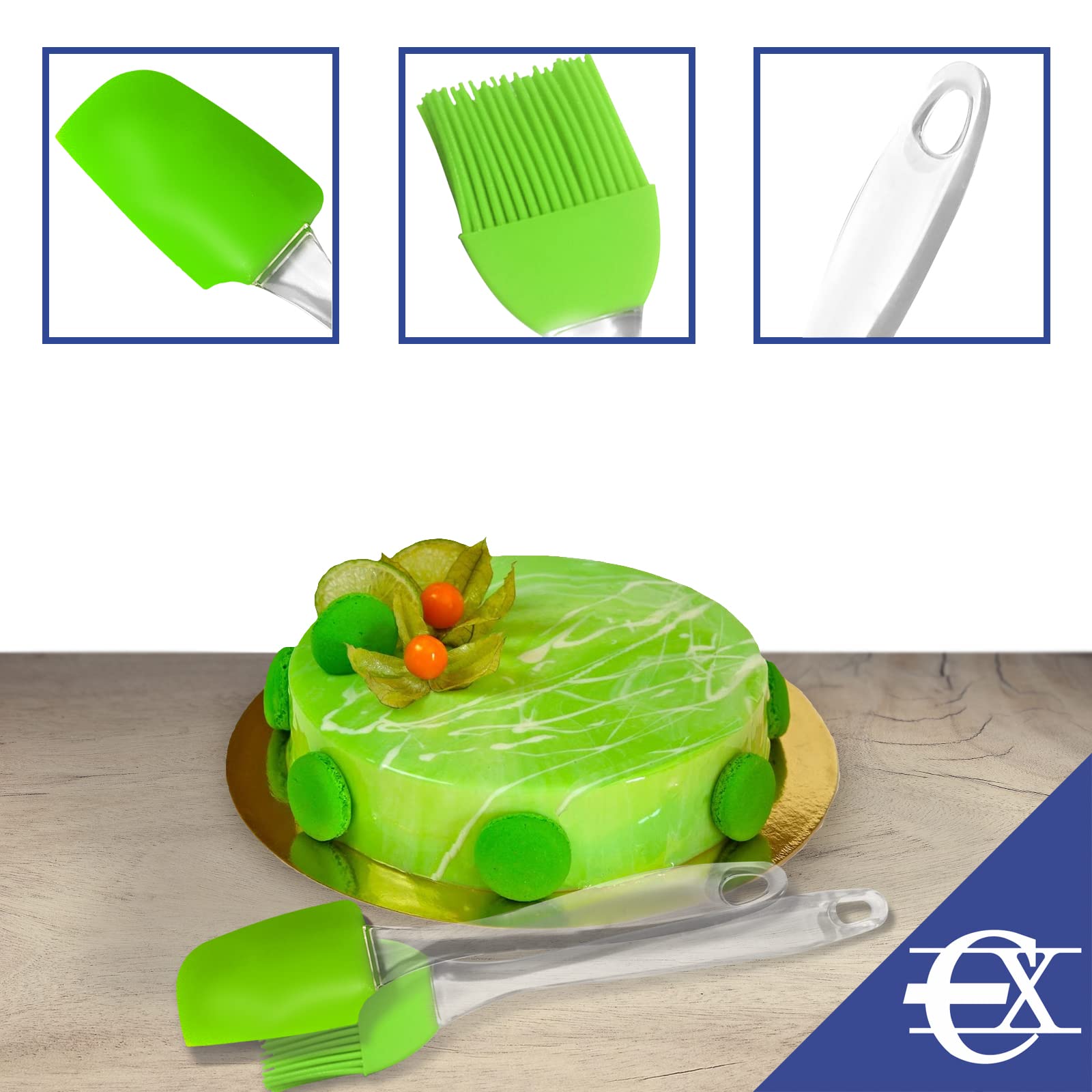 Set Utensili Pasticceria EUROXANTY In Silicone - Antiaderenti, Resistenza Calore, Colore Arancione - Foto 7