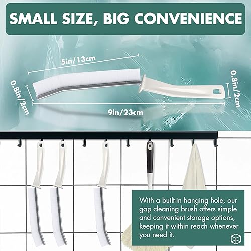 Miniatura 6 de Cepillo de limpieza para huecos de hendiduras, cepillo de limpieza para espacios pequeños, cepillo de limpieza de hendiduras finas y de larga