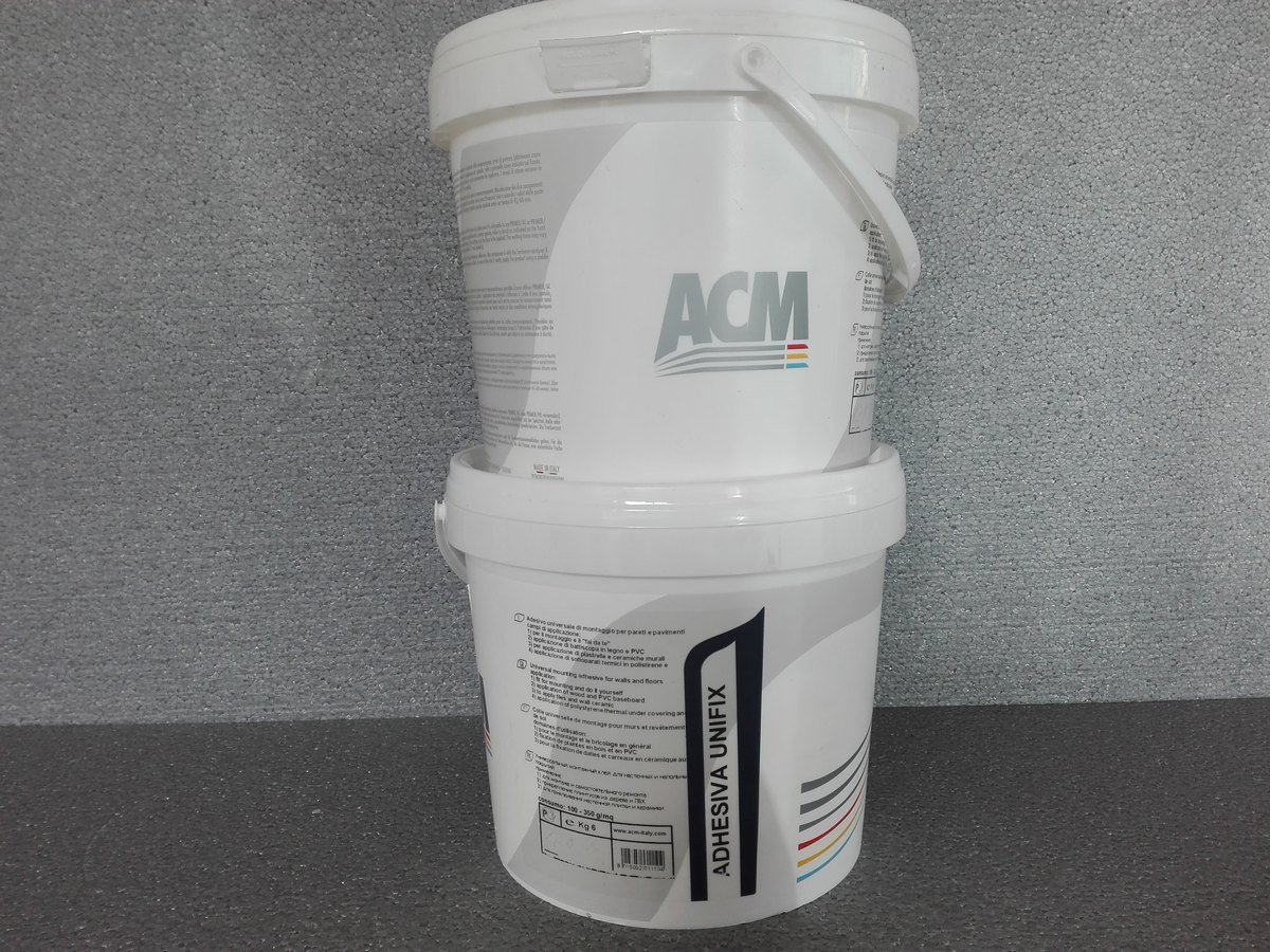 FUTURAZeta - Colla Adesivo per isolanti ACM Adhesiva unifix per Sughero Polistirolo Polistirene legno battiscopa6 kg.