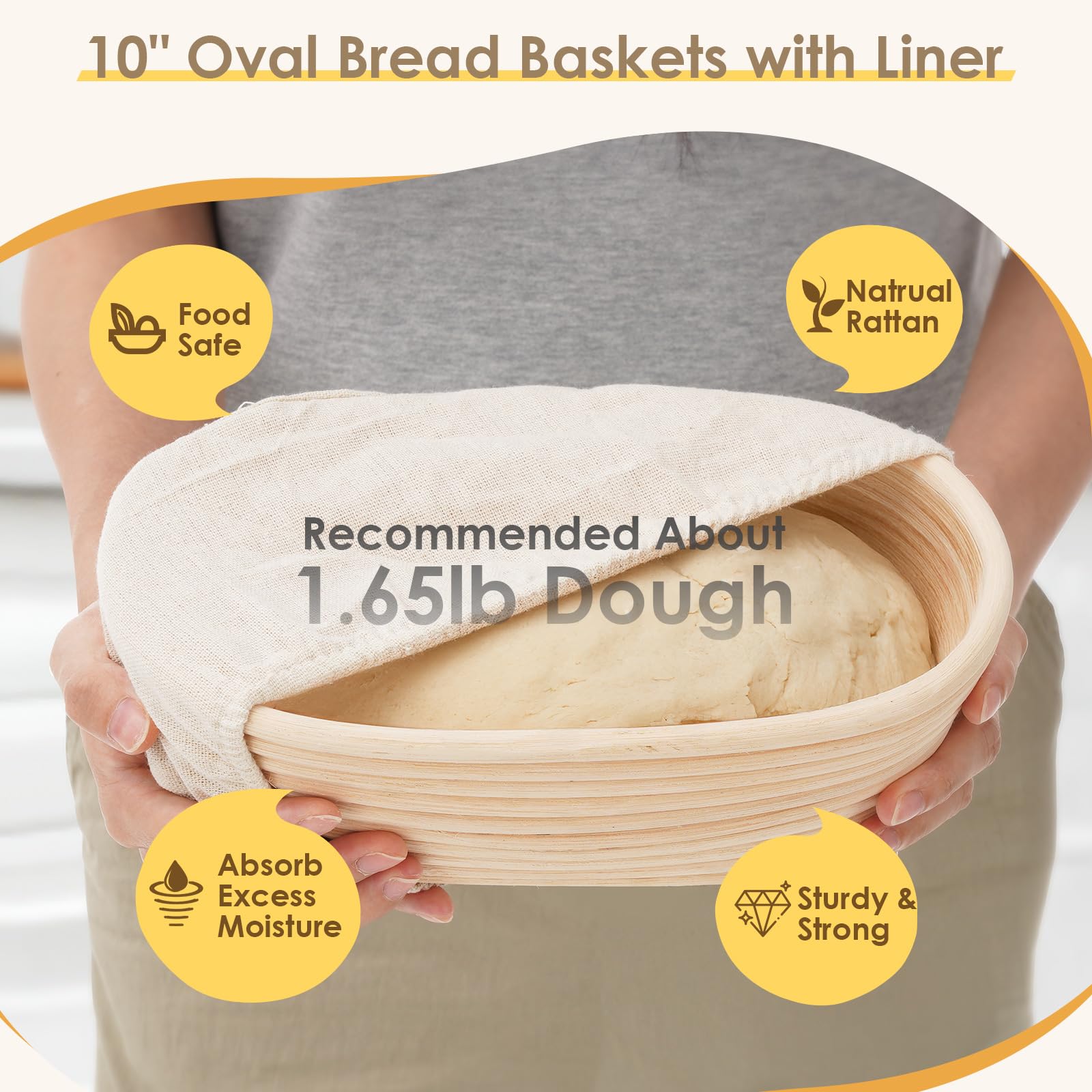 Kastenform aus Gusseisen mit Deckel, Brotbackformen für selbstgemachtes Brot, Kastenform zum Brotbacken, 2-teiliges Set