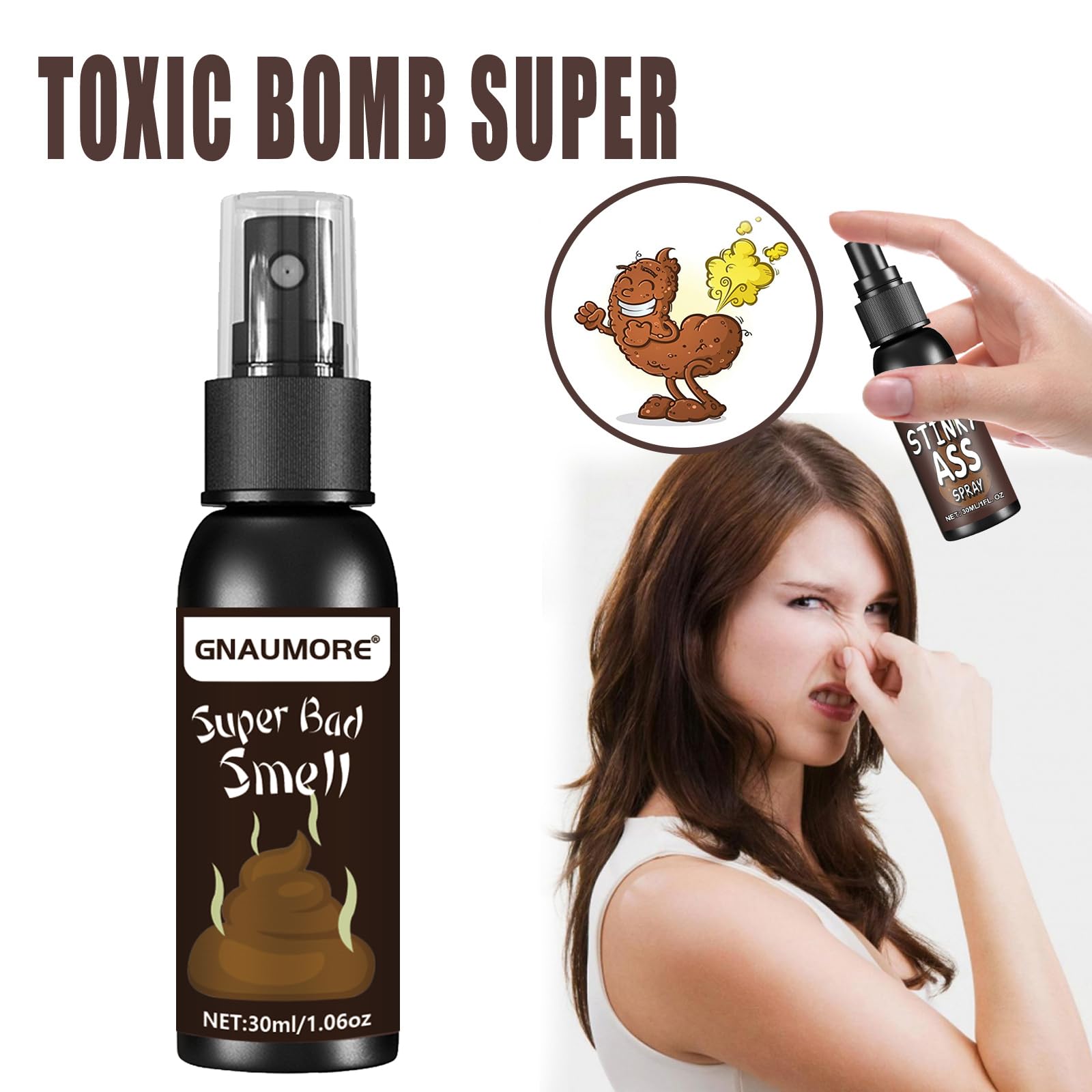 Puzzolenti Scherzo Scoreggia,Spray per Scoregge,Roba di Cacca Scherzosa Non Tossica,Farta Puzzolente Spray,Scoreggia Spray Scherzo,Spray Puzzolente Liquido,Spray Scoreggia Puzzolente 30ML