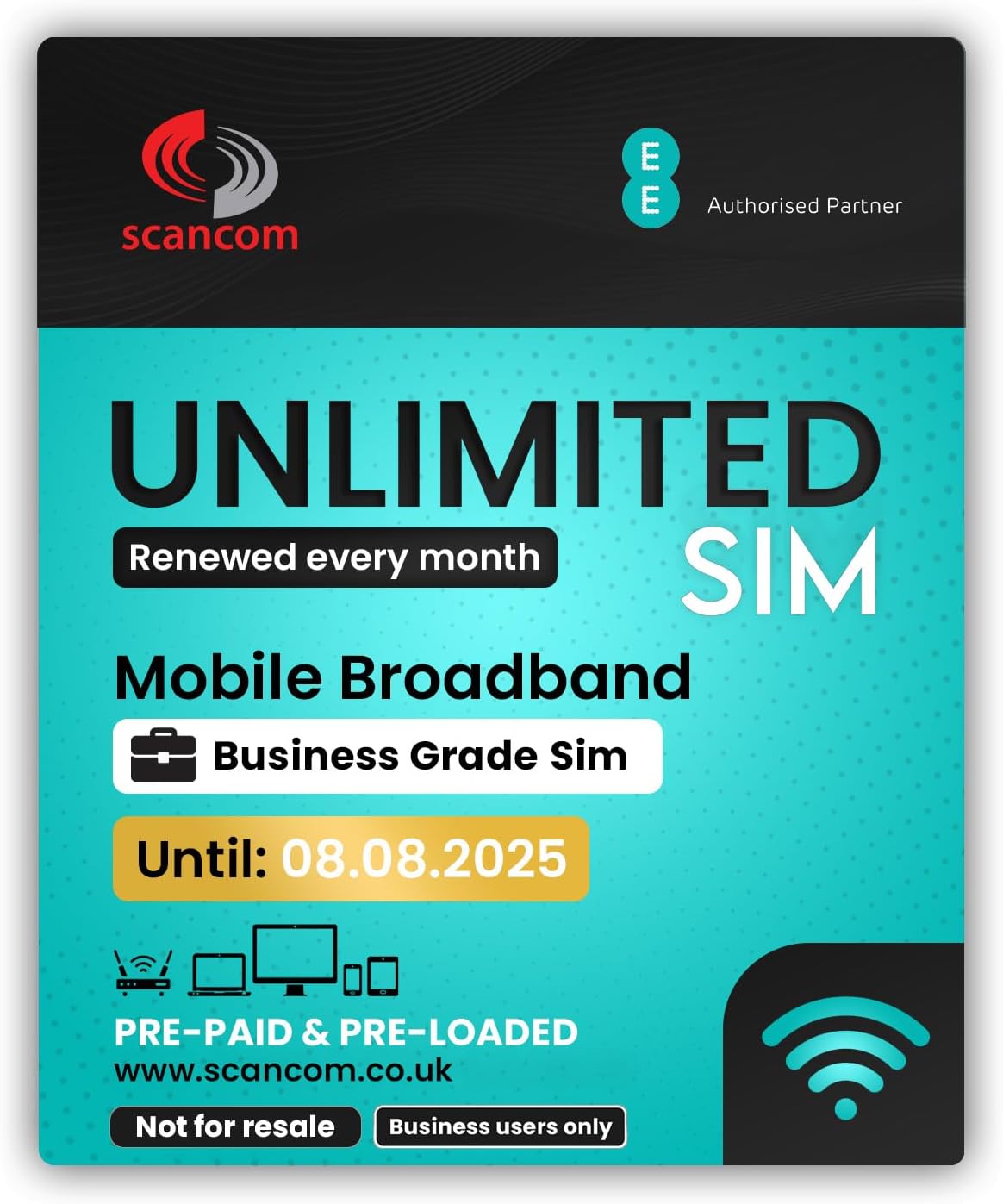 EE 5G Unlimited Data Sim Card - Preloaded each month until 8th August ...