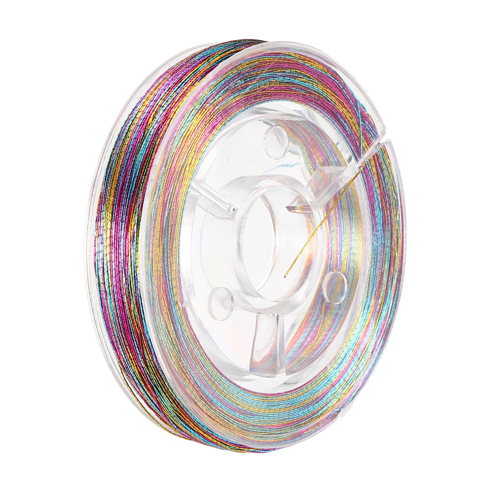YELARXI Rod Wrapping Thread, 300D Metallic DIY Fishing Rod Guides Fixing Line-Fitting For (Fishing Pole Making Repair) 100M/109 Yards & 1 Roll & Metal & Multicolored