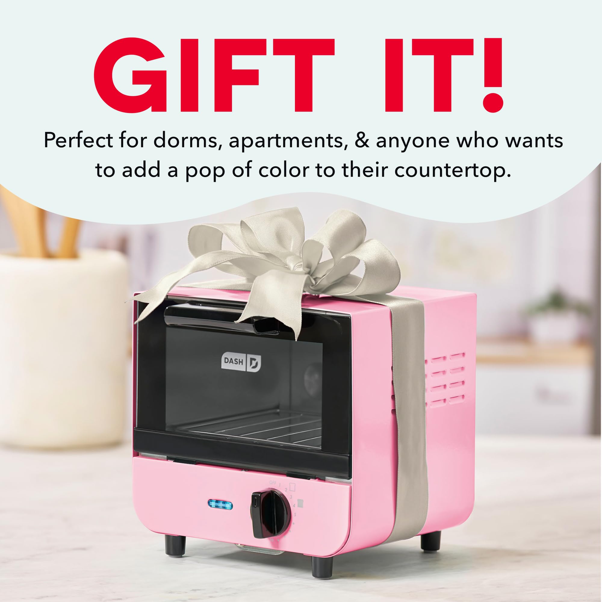 Dash Mini Toaster Oven - Pink -8