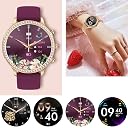 Purple Smart Watches for Women with Diamonds, Answer/Make Call Ladies Bluetooth Smartwatch for Android and iOS Phones, Rhinestone Fitness Activity Tracker Sleep Tracker Pedometer gallery image