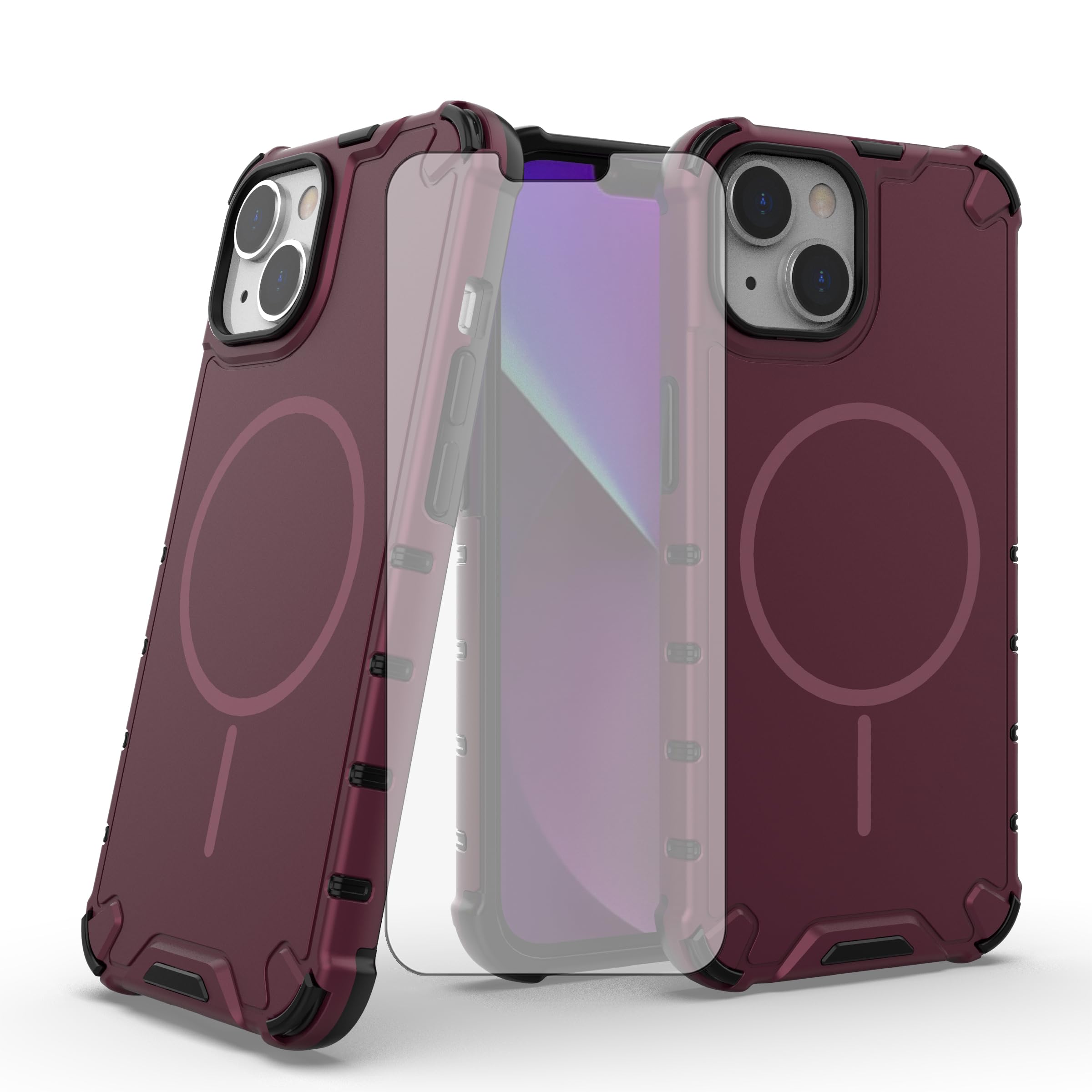 Coque iPhone 14 antichoc pour éviter les fissures d'écran avec verre trempé - 7