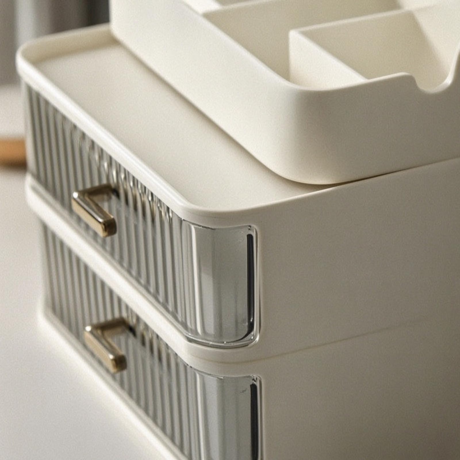 predolo Organizzatore con Cassetti Multiuso Porta Penne da Scrivania Multi Livello Portaoggetti per Impiegati, Ufficio, 20 20 37.5 Cm
