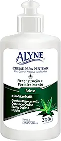 Alyne, Creme para pentear cabelo, Reconstrução e Fortalecimento, 300 g, Verde