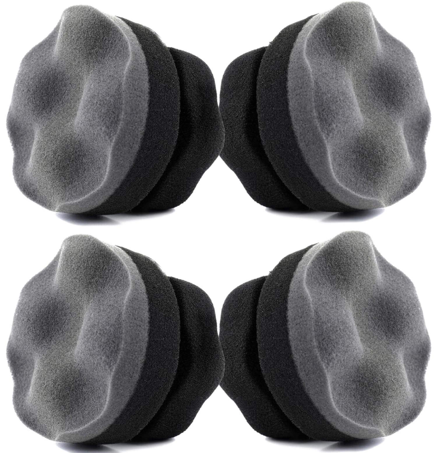 Yesland Tire Dressing Applicator, 4 Pack Tire Shine Applicator Dressing Pad - Hex Grip Design - Durable & Reusable Foam for Tire Detailing