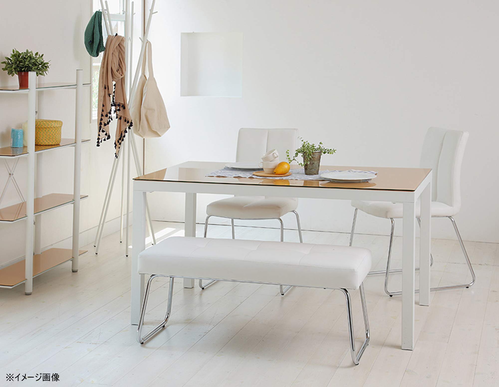 Amazon｜あずま工芸 ループベンチ ダイニングベンチ 幅100cm スチール