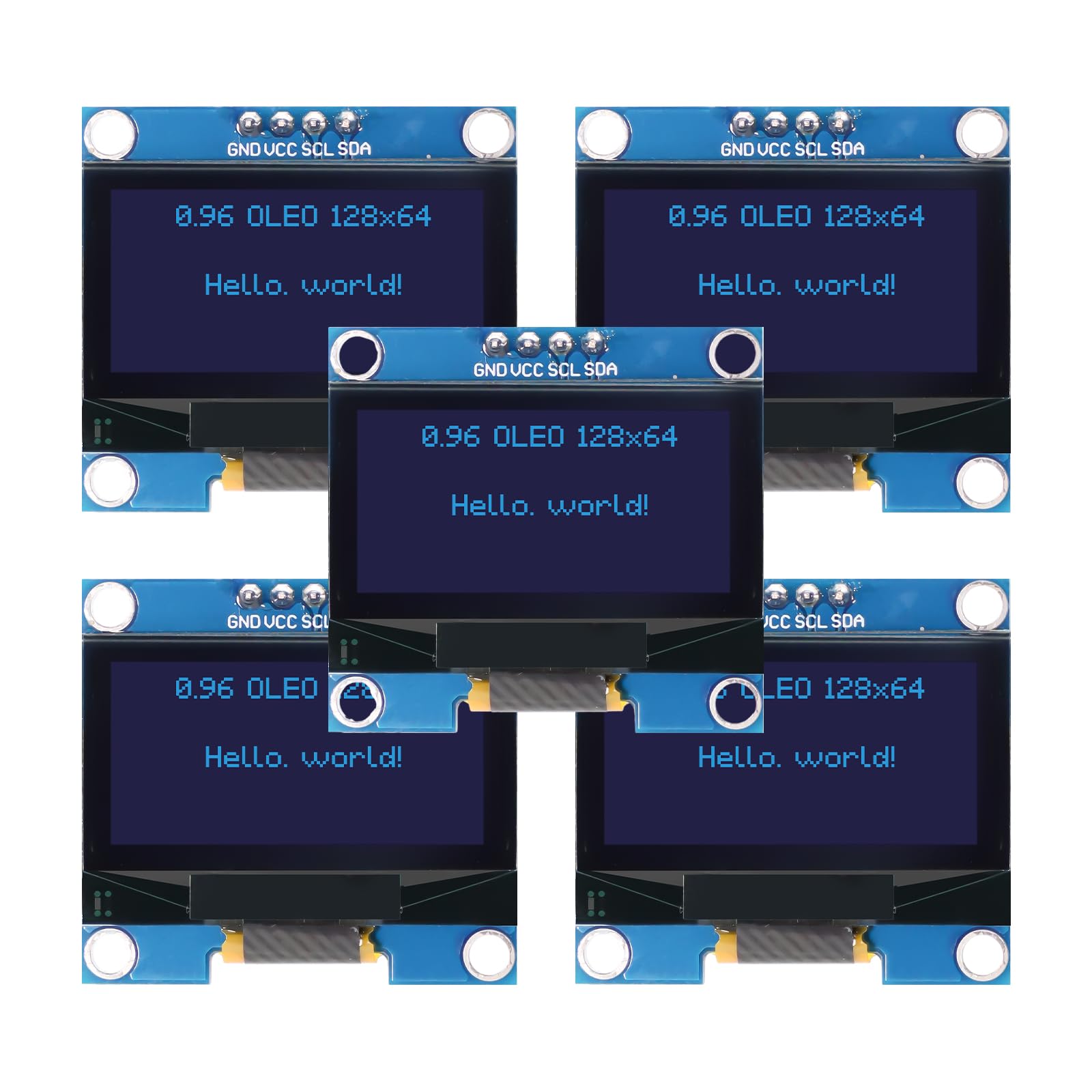 Snapklik.com : 5 Pcs 0.96 Inch OLED I2C IIC Display Module, AYWHP ...